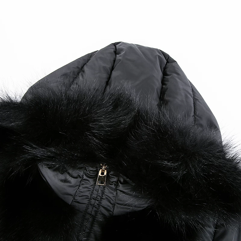 Ports/宝姿 Fox hair, waist, short down jacket LC9U033nwp036