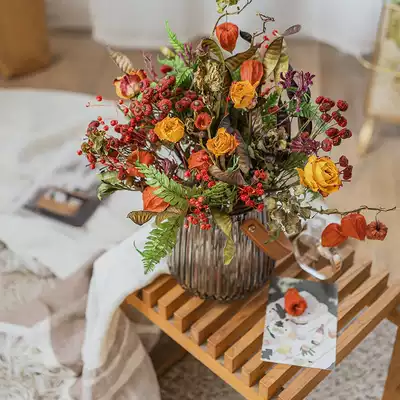 酸浆果套装进口干花插花花艺设计家居装饰过年新年年宵花橱窗展示