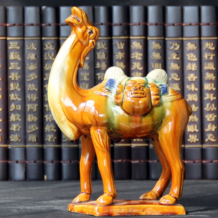 Tang Sancai Camel Ceramic Camel Figurine Pair Horse and Camel Home Gift Crafts Living Room Office Desk Decoration Tang Sancai Camel Ceramic Camel Figurine Pair Horse and Camel Home Gift Crafts Living Room Office Desk Decoration
