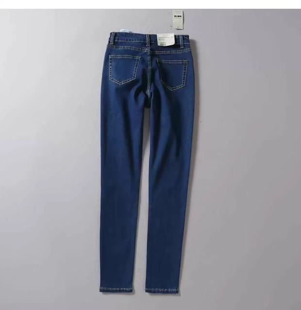 Mùa xuân 2020 nâng cao màu xám skinny skinny skinny Châu Âu và Mỹ Quần jean cạp cao quần jeans bút chì chân quần - Khởi động cắt