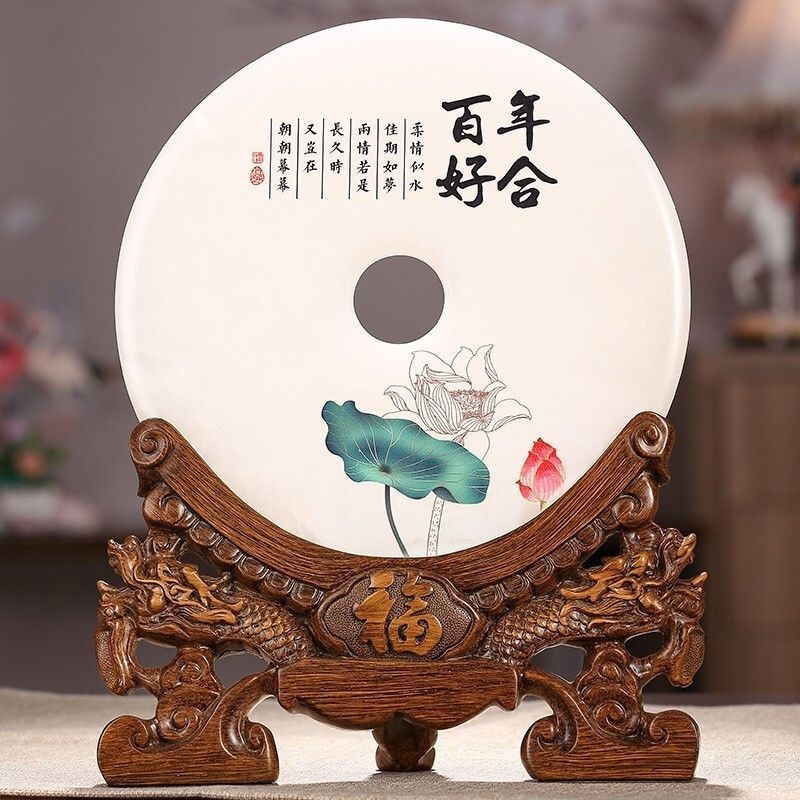 新婚の友人への贈り物、実用的な翡翠の平和バックル、結婚祝いのオーナメント、幸せな結婚のオーナメント