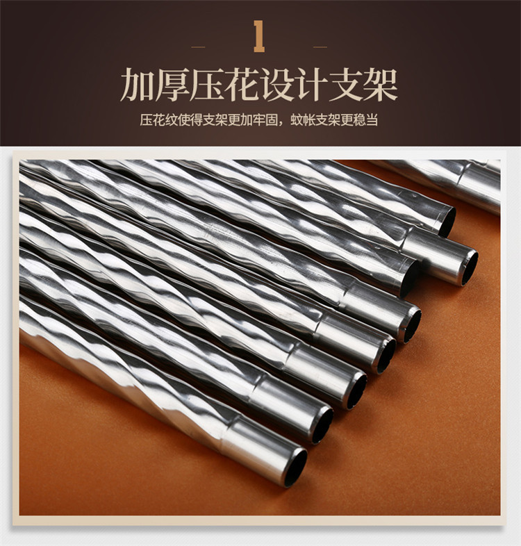 Cửa lưới chống muỗi mới 1,8m giường đôi mã hóa gia đình dày 1,5 tầng đứng 2.0 giường ba cửa mở 1,2 mẫu khung mùng ngủ