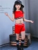 Cô gái jazz khiêu vũ hip-hop trang phục biểu diễn phiên bản mới của Hàn Quốc của quần áo cotton nguyên chất bảng chữ cái quần đùi cô gái quần áo biểu diễn jazz - Trang phục Trang phục