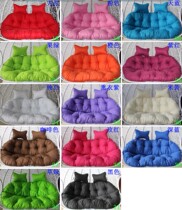 Single double seat cushion for hanging basket
