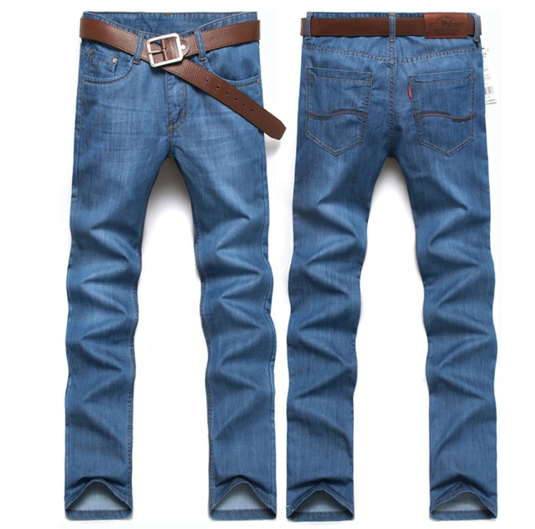 Của nam giới jeans nam thẳng lỏng kích thước lớn mùa hè phần mỏng quần nam giản dị siêu mỏng nam mùa hè quần dài triều quần thun nam