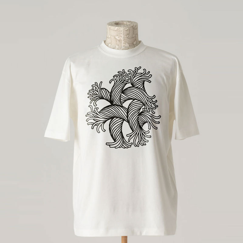 [High-End Version] Nemeth Style Classic Knot Print Round Neck Loose Japanese Style Cotton Short-Sleeve T-Shirt
