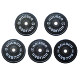 Rouser All-Rubber Black Barbell Plates, Colored Barbell Plates, Large Hole Barbell Plates (High Elasticity, Odorless)