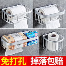 Toilet tissue box suction disc toilet paper box paper creative toilet tissue holder roll holder rack free of punching