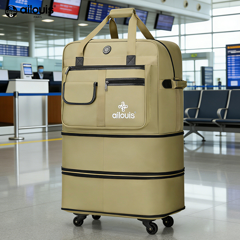 Large-Capacity Luggage Bag, Foldable 158 Airline Checked Bag, Universal Wheels, Telescopic Foldable Suitcase for Studying Abroad Large-Capacity Luggage Bag, Foldable 158 Airline Checked Bag, Universal Wheels, Telescopic Foldable Suitcase for Studying Abroad