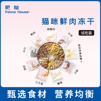 Fat Face Cat House Freeze-dried Cat Snacks Chicken Duck Beef Try Pack FelineHouse Cod