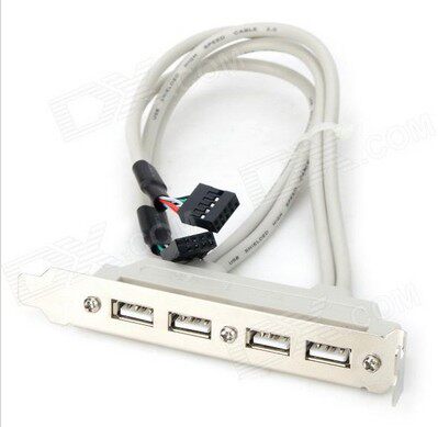 Computer chassis rear USB interface 4-port usb baffle cable USB2 0 HUB motherboard USB hub