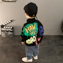 Boy jacket autumn clothing 2022 new ocean gas Korean version of children cowboy boy boy baby boy spring autumn jacket tide