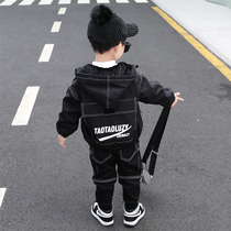 Boy Clothing Boy Garnter Leather Coat Jacket 2021 New Children Autumn Winter Thickened Childrens Mens Wear Jacket Foreign Air Tide Clothes