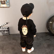 Boys autumn clothes suit handsome 2022 new childrens spring and autumn mens baby sweatpants two sets of damp childrens clothes