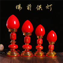 A pair of electric candlesticks for Buddha lanterns prosperous wealth lanterns fortune wave lanterns god of wealth lanterns home plug-in Buddha lights