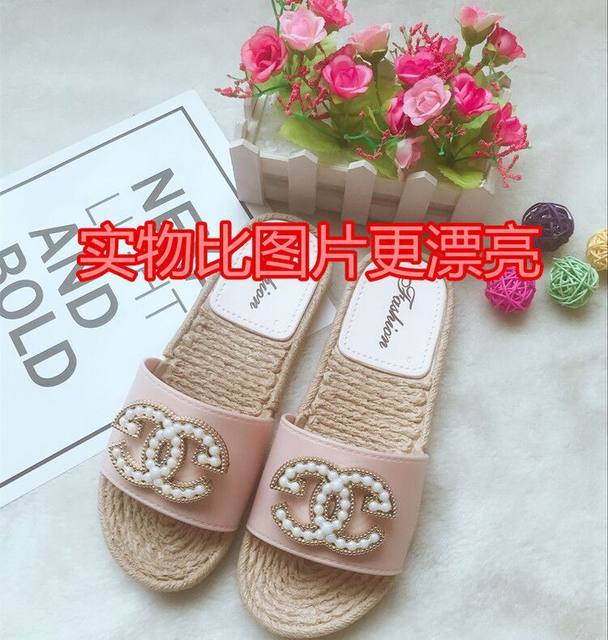 2023 summer new hot style Hong Kong style muffin open toe flat bottom trendy slippers women wear one word hemp rope fashion sandals