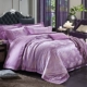 Châu Âu satin jacquard thêu denim bông vải giường ngủ bông chăn bốn bộ miễn phí vận chuyển - Bộ đồ giường bốn mảnh