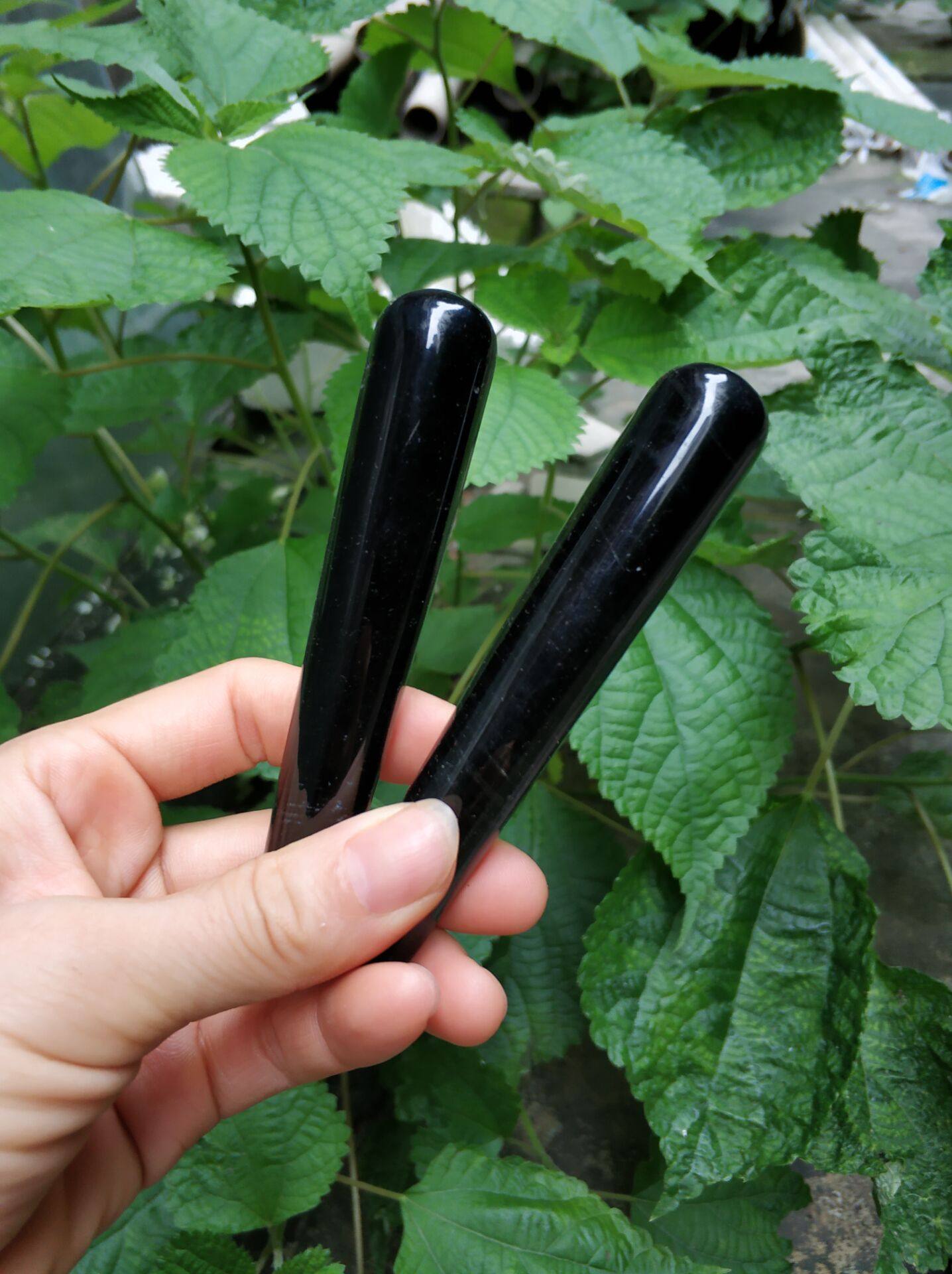 흑요석 힘줄봉, 눈 마사지봉, 미용 긁개판, 얼굴 월경봉, S자 침술봉, 무료 배송 -