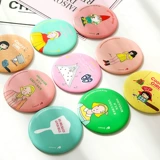 Мультяшное милое круглое маленькое портативное модное изысканное зеркало