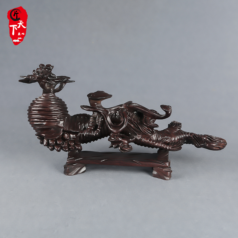 Black sandalwood sculptures life Ruyi The solid wood big red wood Jewelry Home Adornment Red Wood Handiwork Jo Relocation Gift