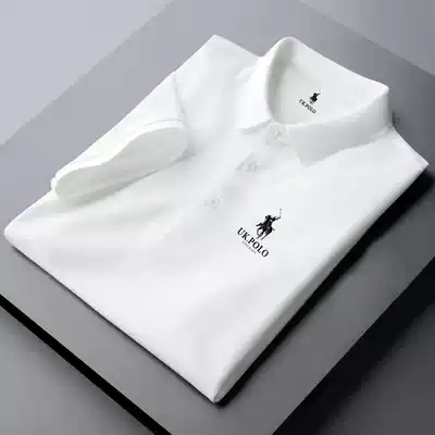 Light luxury cabinet 800 polo shirt men's short sleeve T-shirt cotton lapel large size T-shirt summer men's half sleeve