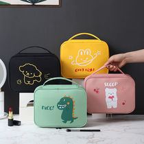 ins net red large capacity girl makeup bag Korea super fire cute portable travel cosmetics wash storage bag