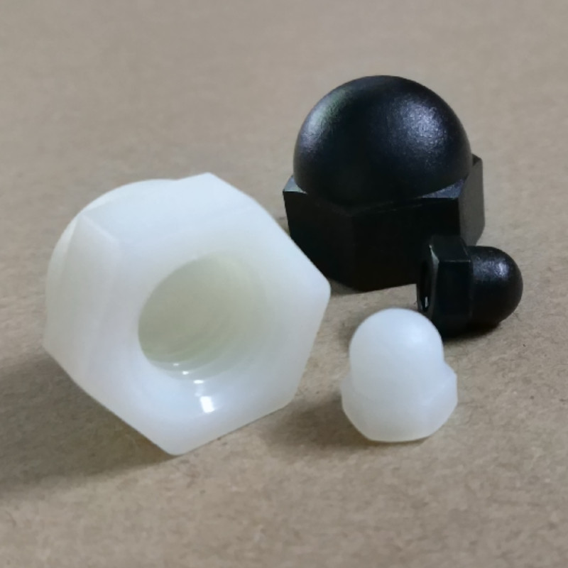 Black and white nylon lid shaped nut M3M4M5 hand screwed plastic cover type nut M6M8M10M12 decorative plastic screw cap