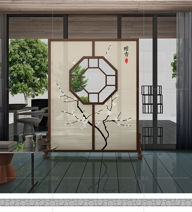 Trung Quốc màn hình phân vùng phòng khách hiên nhà thời trang văn phòng nghiên cứu khách sạn gỗ rắn rỗng màn hình bán trong suốt - Màn hình / Cửa sổ vách ngăn phòng thờ bằng gỗ