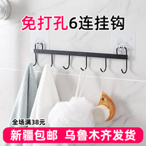 Kitchen adhesive hook kitchen iron viscose free punch strength 6 even adhesive hook men hou gua clothes home bearing hook