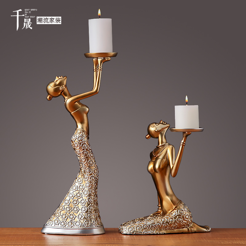 Eurostyle Creativity Candleholder Pendulum Nordic Romantic Candlelight Dinner Props Modern Minima Candle Dinner Table Home Ornament-Taobao