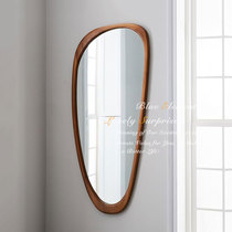 Blue element simple solid wood living room restaurant decorative mirror American dressing mirror clothing store dressing mirror hanging mirror M428