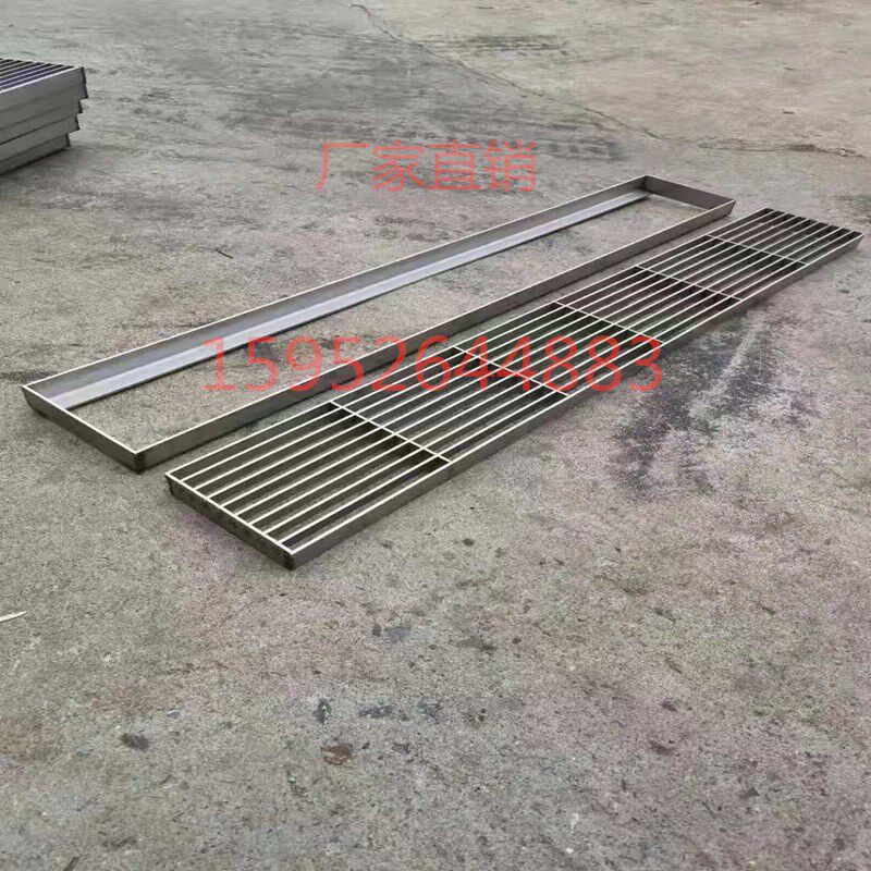 Custom 304 stainless steel manhole cover manhole cover Invisible decoration Yin manhole cover drainage ditch sewer square grille