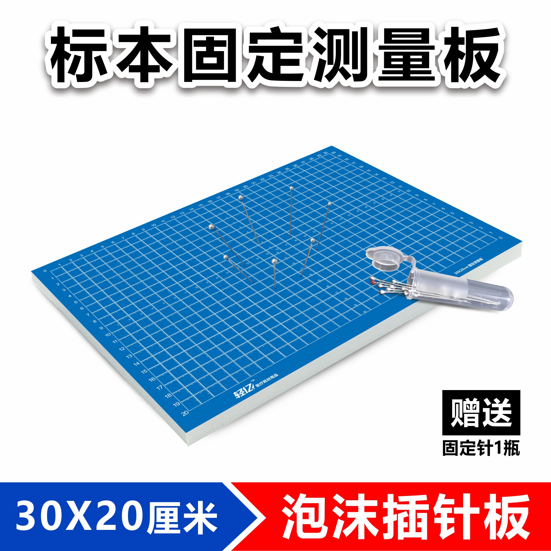 30X20厘米医用ESD病理组织手术标本测量尺固定拍照不反光背景刻度