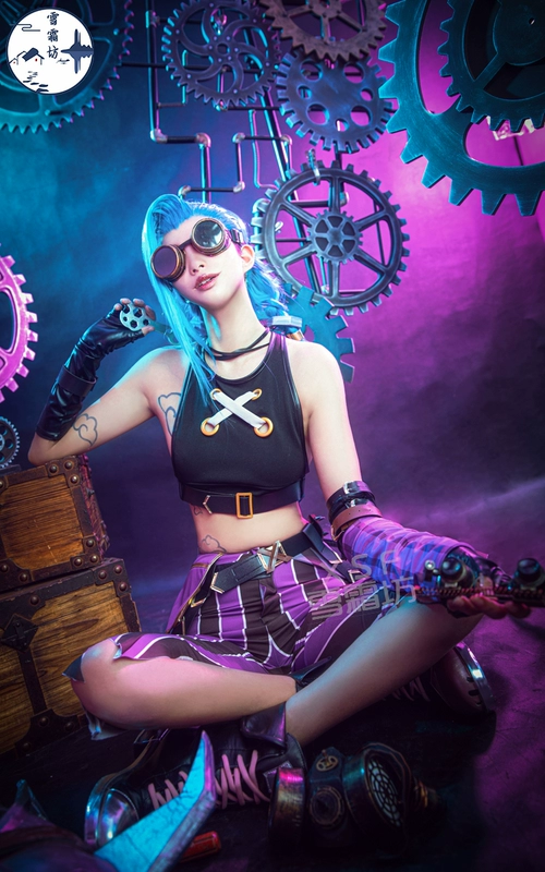 LOL Liên Minh Huyền Thoại cosplay Jinx cos máy chủ Trận Hai Thành Phố Rampage Loli Arcane Jinx