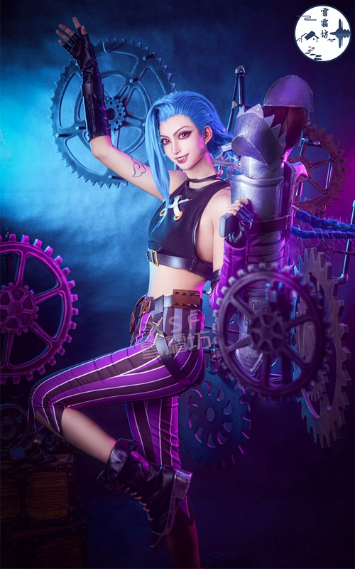 LOL Liên Minh Huyền Thoại cosplay Jinx cos máy chủ Trận Hai Thành Phố Rampage Loli Arcane Jinx