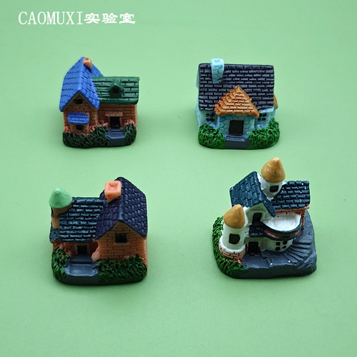 Реалистичная маленькая вилла, домик, настольная кукла, микро пейзаж