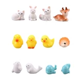 B.Duck, маленькая модель животного, кролик, фигурка, кукла, лиса, енот, микро пейзаж