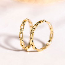 Wing ｜Lock me 18k gold plain gold chain shape ring Cool super special