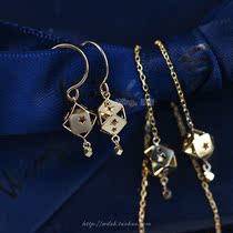 Wing ｜Star light Made in Japan 18k Venus Star hollow earrings ear line ear hook to pick up leakage jia