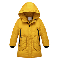 Barabara new boy down jacket long section thickened boy middle and big children childrens clothing winter coat clearance