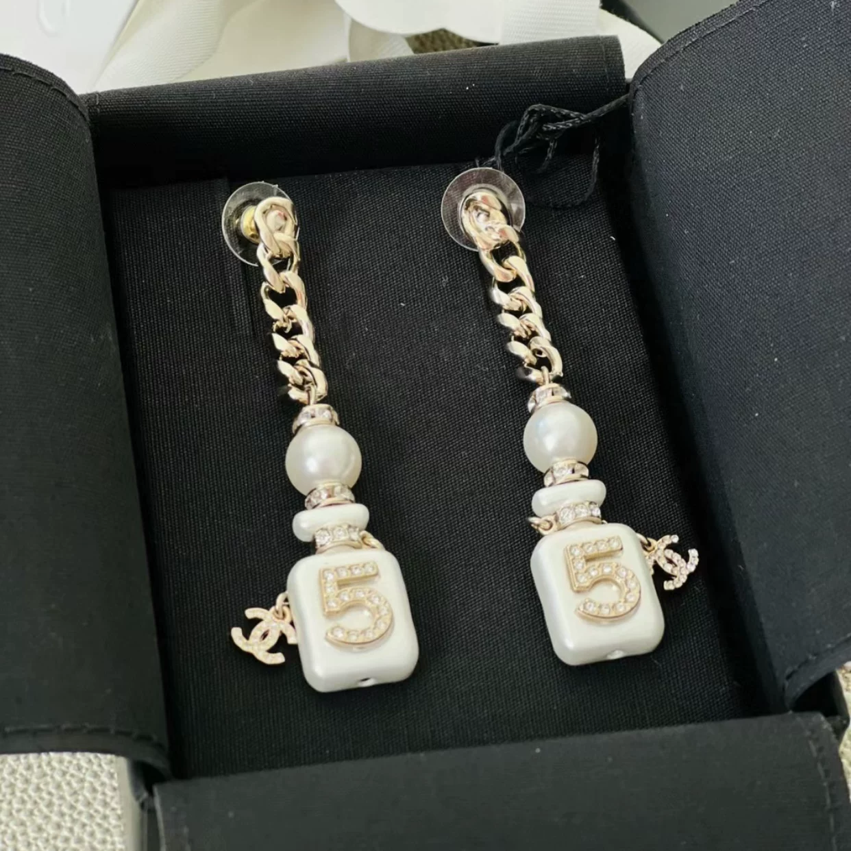 Классические серьги Chanel с буквами, подвесная жемчужина с кисточками
