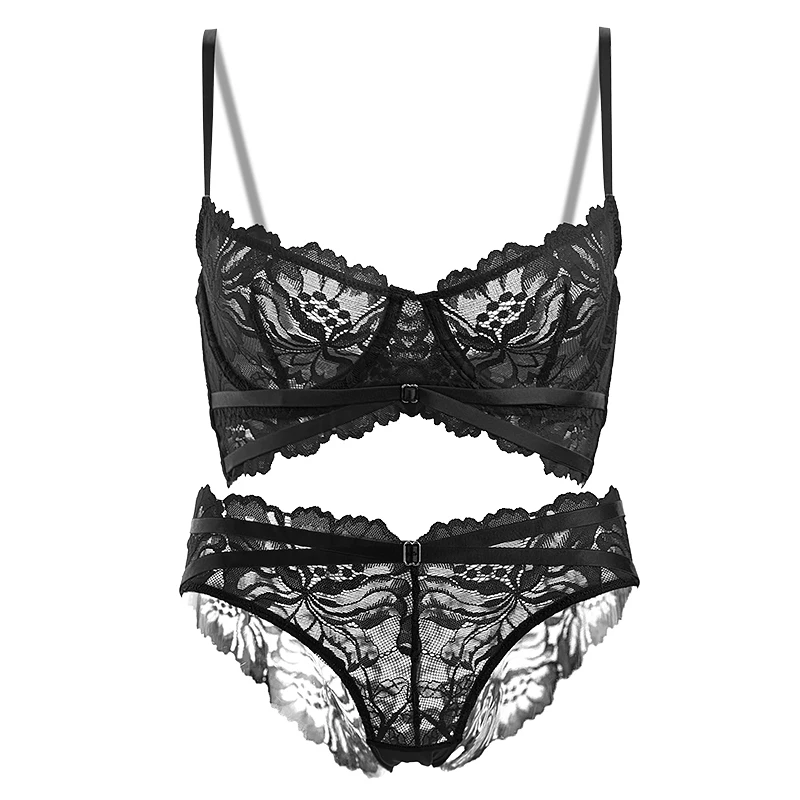 MIU BABY Французский цветок кружева глубокий вырез U-образной формы сбор ультра тонкой чашечки большой груди