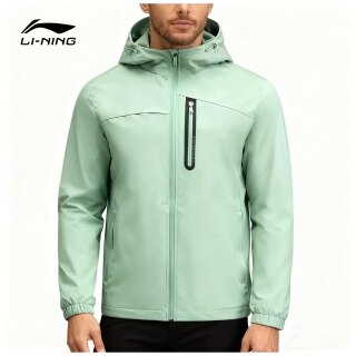李宁正品运动风衣男士防泼水速暖绒加绒保暖舒适长袖外套AFDT631