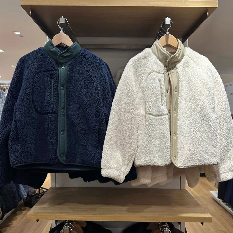 [Factory Store] Imitation Lamb Fleece Polar Fleece Patchwork Jacket Women's Coat Jacket 487594