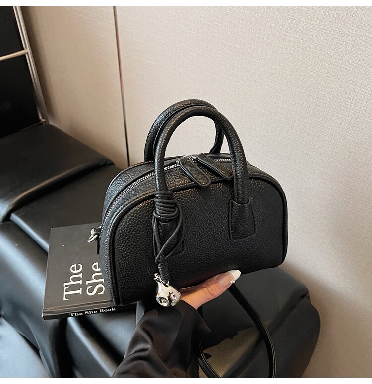 Borsa a tracolla rossa da donna, piccola borsa a secchiello tote_voghion.com