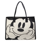 Вместительный и большой шоппер, мультяшная сумка на одно плечо для матери и ребенка, льняная сумка для выхода на улицу для путешествий