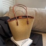 Летняя соломенная пляжная сумка на одно плечо для отдыха, в корейском стиле