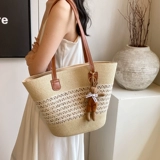 Летняя корзина, сумка через плечо, соломенная универсальная сумка на одно плечо