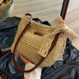 Соломенная летняя пляжная сумка через плечо, французский стиль, популярно в интернете