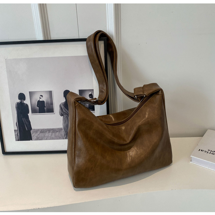 Women's Versatile Casual Shoulder Bucket Bag For Work And Travel_voghion.com